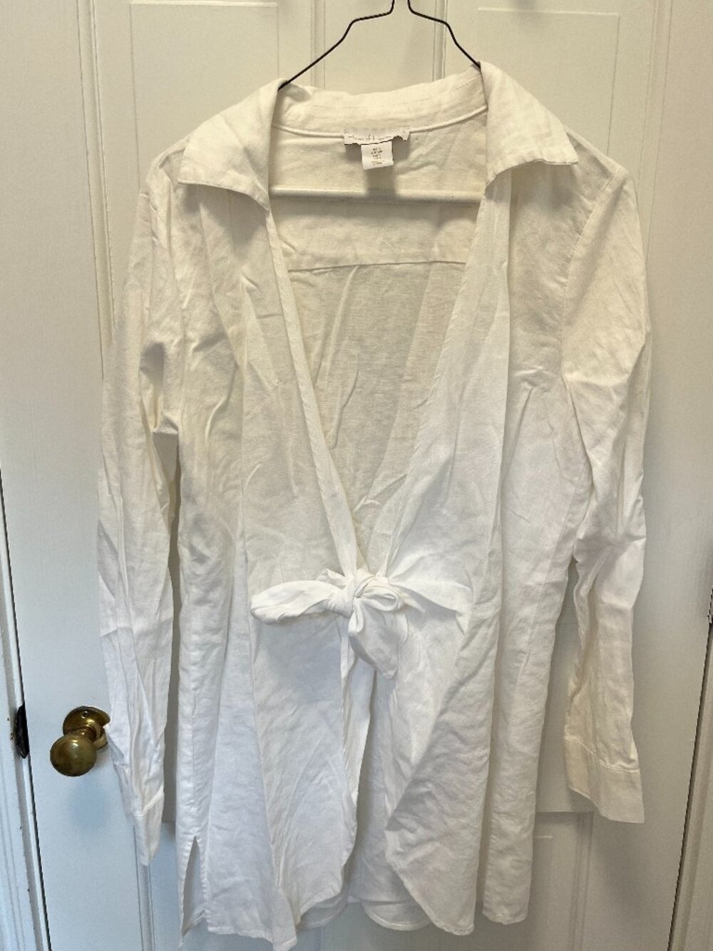 House of Harlow 1960 Cover-Up Beach Bohemian small linen tie summer